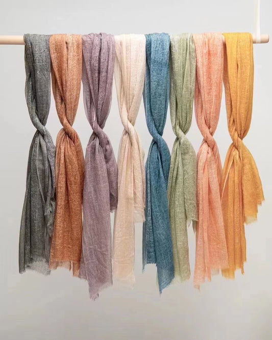 Pastel Cashmere Shawl with Cloudy Effect