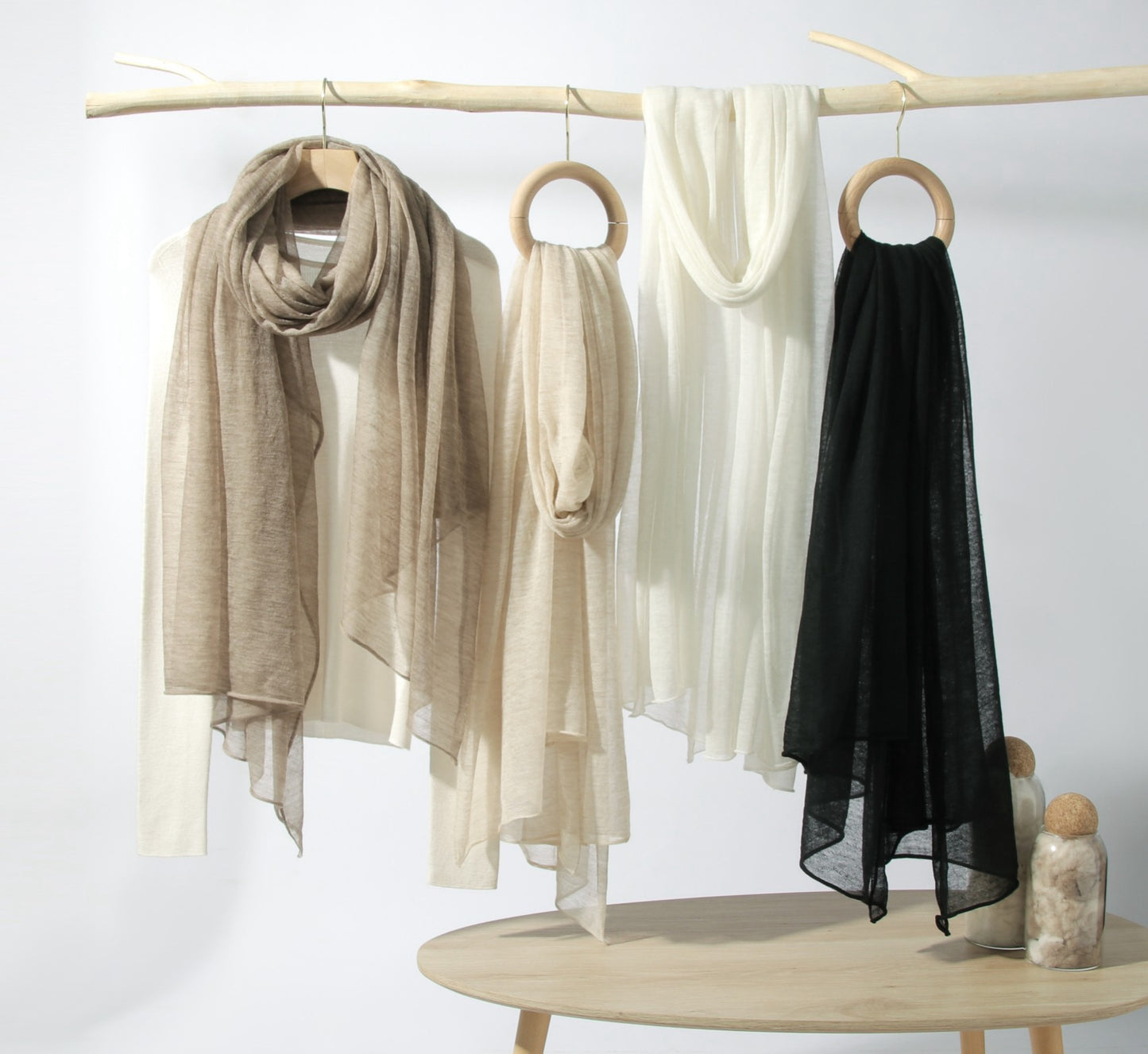 Lightweight Knitted Pure Cashmere Shawl