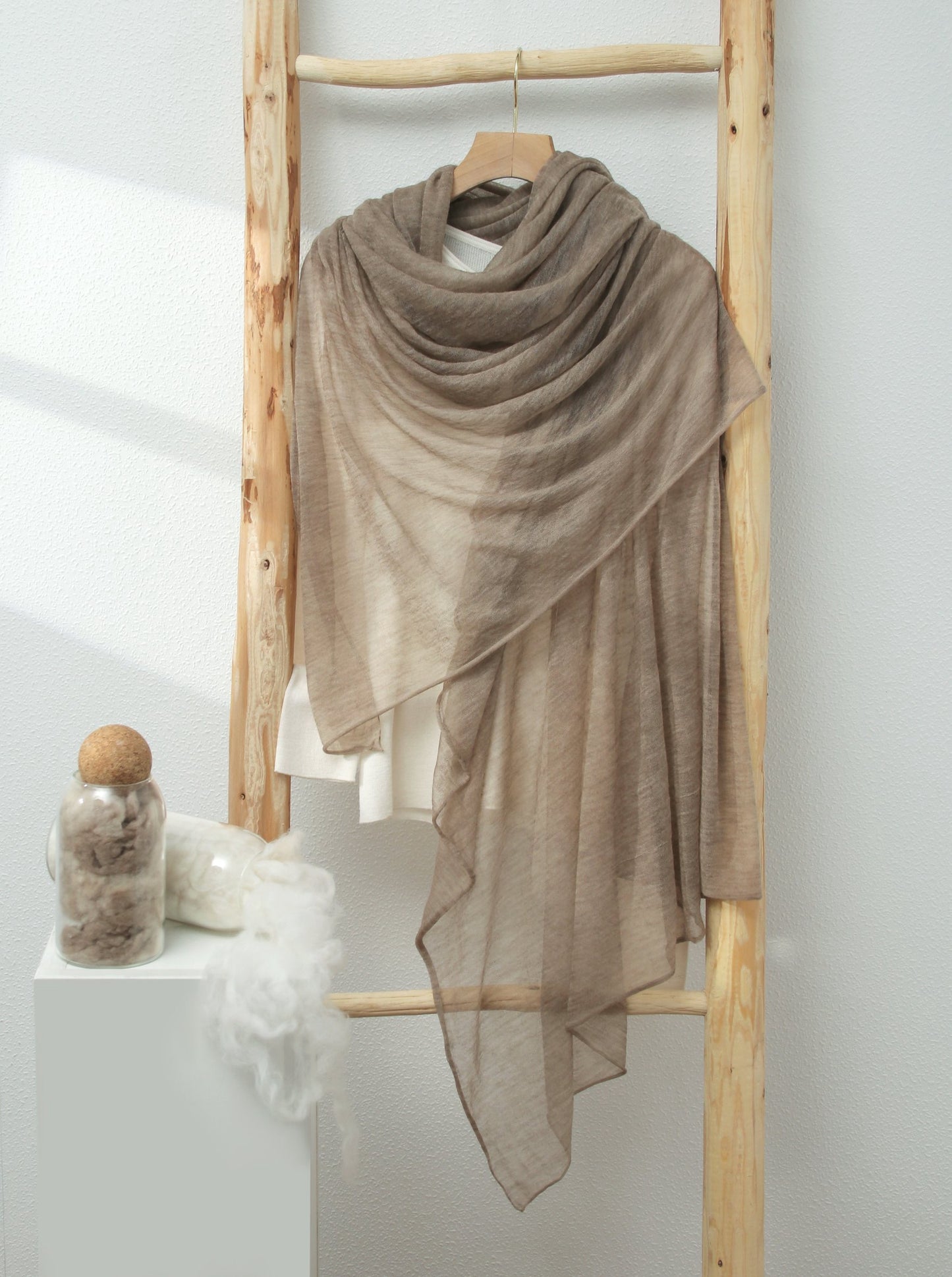 Lightweight Knitted Pure Cashmere Shawl