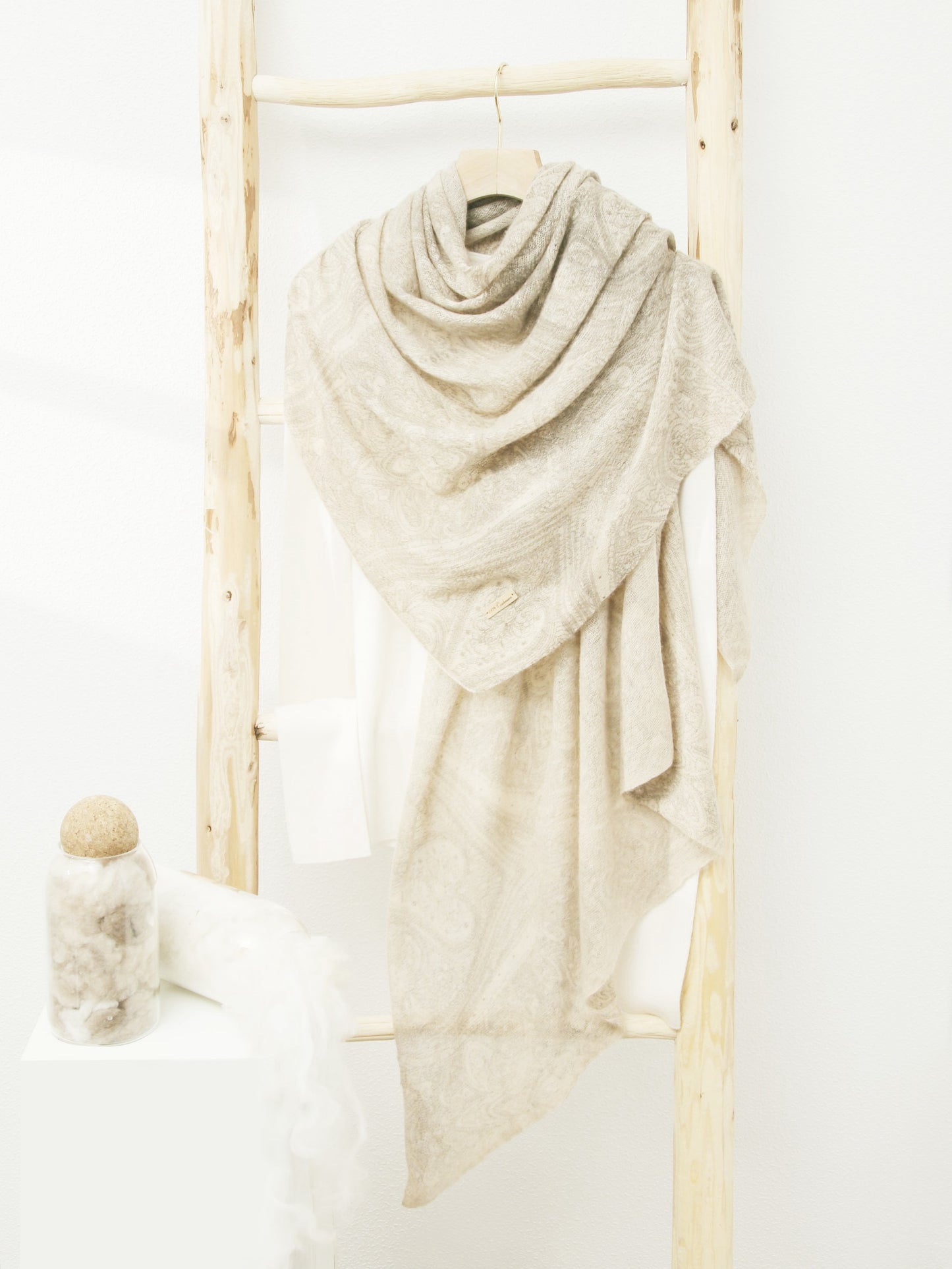 Jacquard Woven Pure Cashmere Scarf